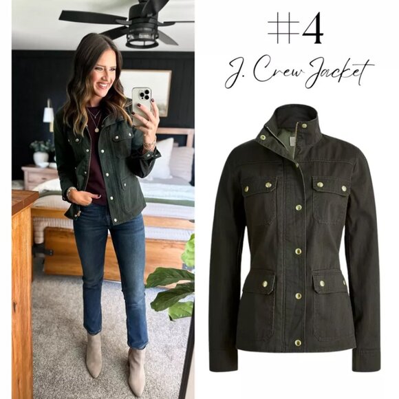 J Crew resin-coated twill field jacket - Picture 5 of 11